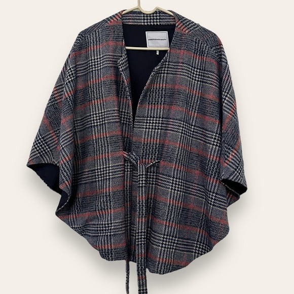Anthropologie Jackets & Blazers - Andersen & Lauth plaid poncho